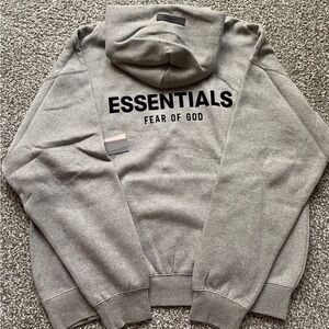 Fear of God Essentials Hoodie Dark Oatmeal Size Small